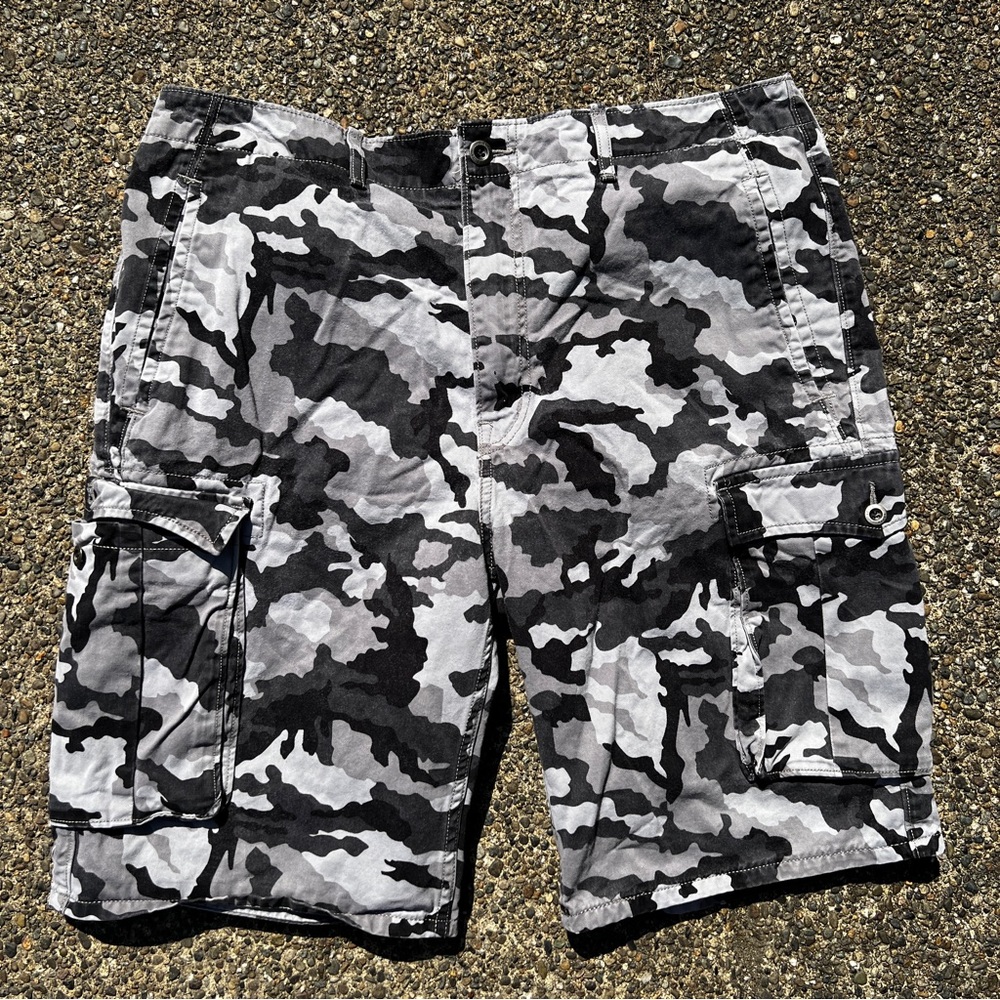 Levi's Black and Gray Cargo Shorts